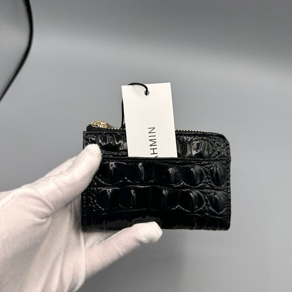 Brahmin Anita Black Melbourne Leather Card Case Wallet V8615140000001 NEW - Picture 5 of 16